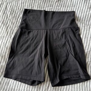 Aritzia Butter High-Waist Black Bike Shorts 6”